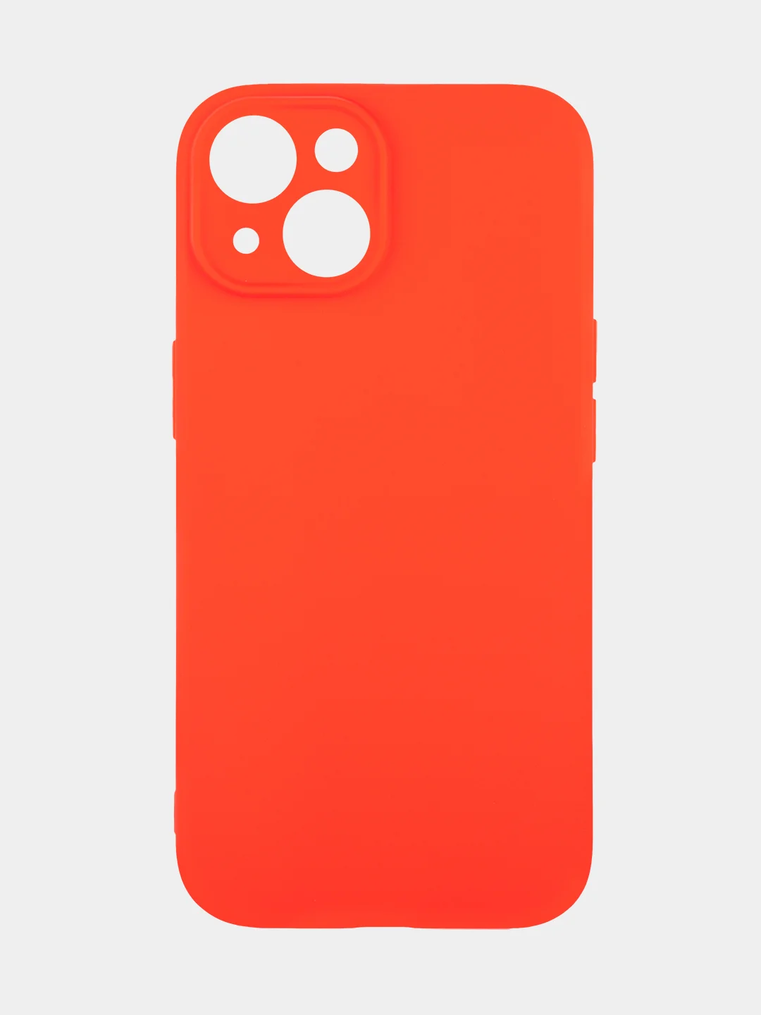 Красный чехол для iPhone 15 силиконовый BROSCORP матовый/ прозрачный тонкий c защитой камер бортик