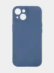 Синий чехол для iPhone 15 силиконовый BROSCORP матовый/ прозрачный тонкий c защитой камер бортик