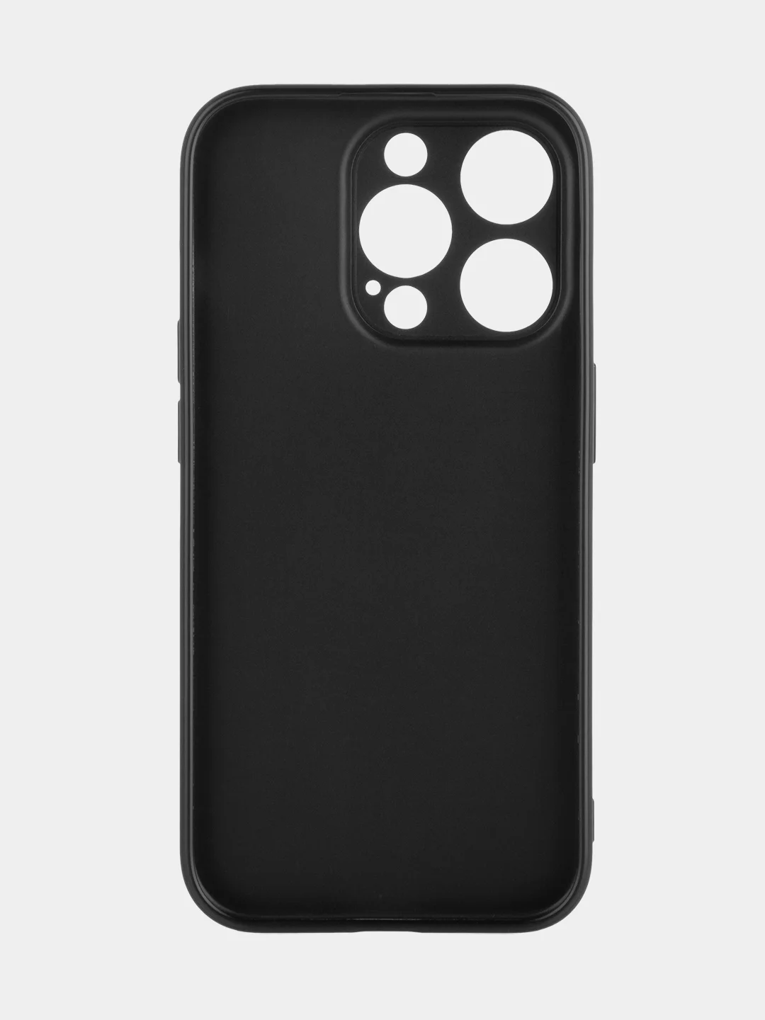 Черный чехол для iPhone 15 Pro силиконовый BROSCORP матовый/ прозрачный/ с карманом, защита камер