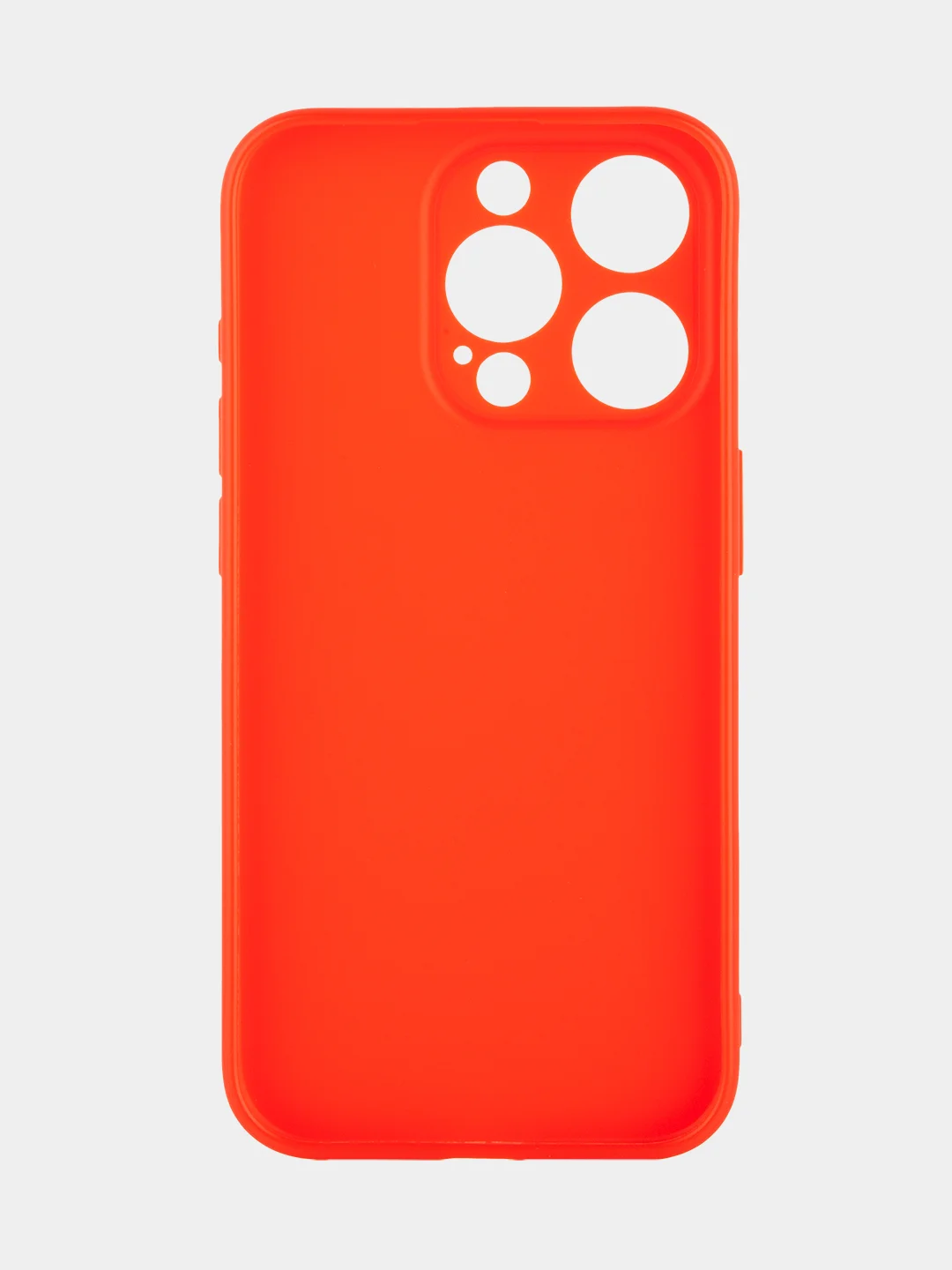 Красный чехол для iPhone 15 Pro силиконовый BROSCORP матовый/ прозрачный/ с карманом, защита камер
