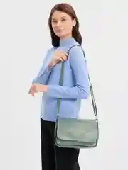 Бирюзовый сумка женская, из натуральной кожи