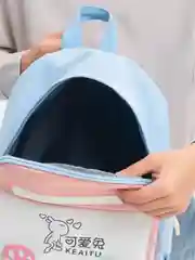 Рюкзак детский для девочки с зайцем, дошкольный повседневный, ранец голубой в детский сад