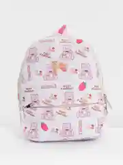 Рюкзак детский для девочки с принтом, розовый портфель дошкольный, ранец для детского сада