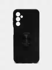 Угольный чехол Samsung Galaxy A24 / Самсунг Галакси А24, с металлической подставкой - кольцом