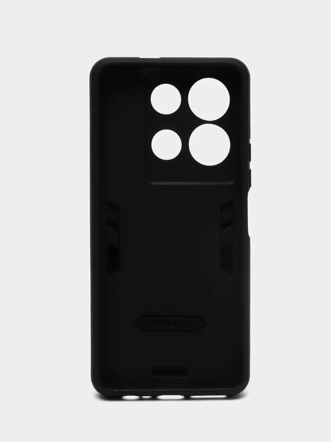 Черный чехол Infinix Note 30 / Инфиникс Нот 30 противоударный, с металлической подставкой кольцом
