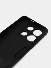Черный чехол Infinix Note 30 / Инфиникс Нот 30 противоударный, с металлической подставкой кольцом