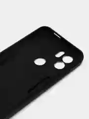 Черный чехол Xiaomi Redmi A1 Plus A2+ Poco C51 противоударный, с металлической подставкой кольцом