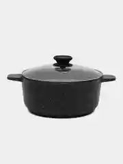 Черный кастрюля Гардарика 1604-04-10 с крышкой "Орион" 4 л, 24 см