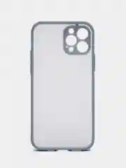 Ледяной чехол на iPhone 12 Pro / Айфон 12 Про, пластиковый, матовый, с цветными кнопками