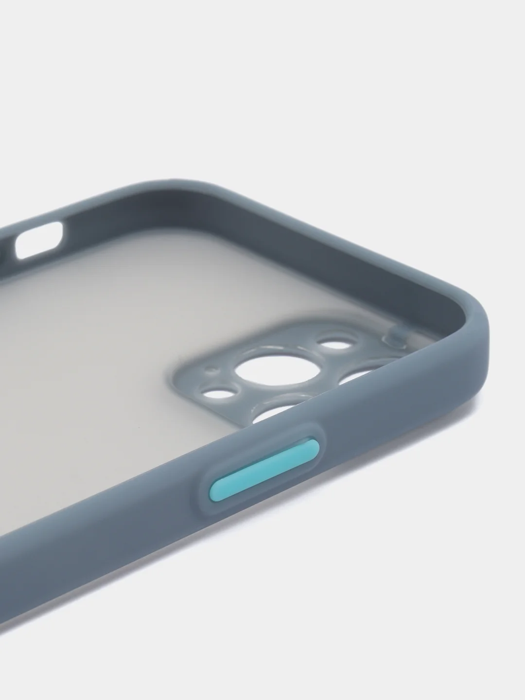 Ледяной чехол на iPhone 12 Pro / Айфон 12 Про, пластиковый, матовый, с цветными кнопками