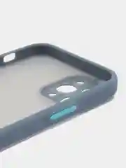 Ледяной чехол на iPhone 12 Pro / Айфон 12 Про, пластиковый, матовый, с цветными кнопками
