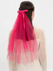 Фуксия фата для девичника, с бантом, 3 цвета