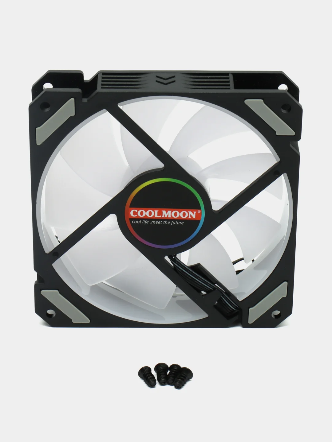 Бежевый coolmoon ARGB вентиляторы для ПК, с подсветкой