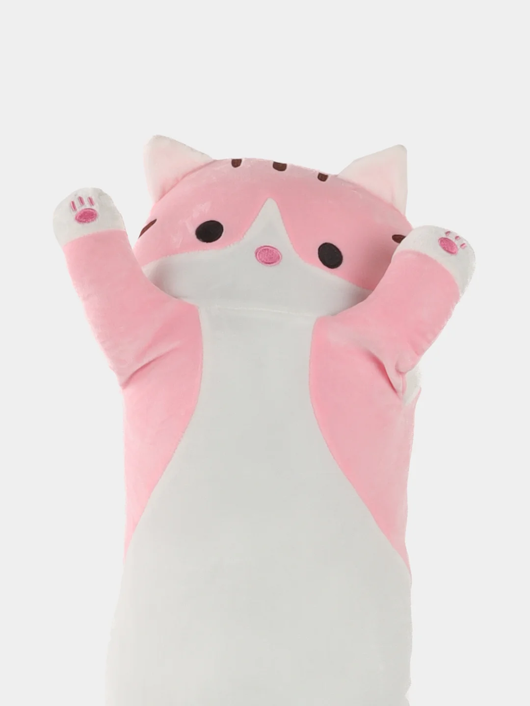 Розовый мягкая игрушка "Кот батон", 50 / 70 / 90 / 110 см, кот подушка антистресс, кот сосиска,