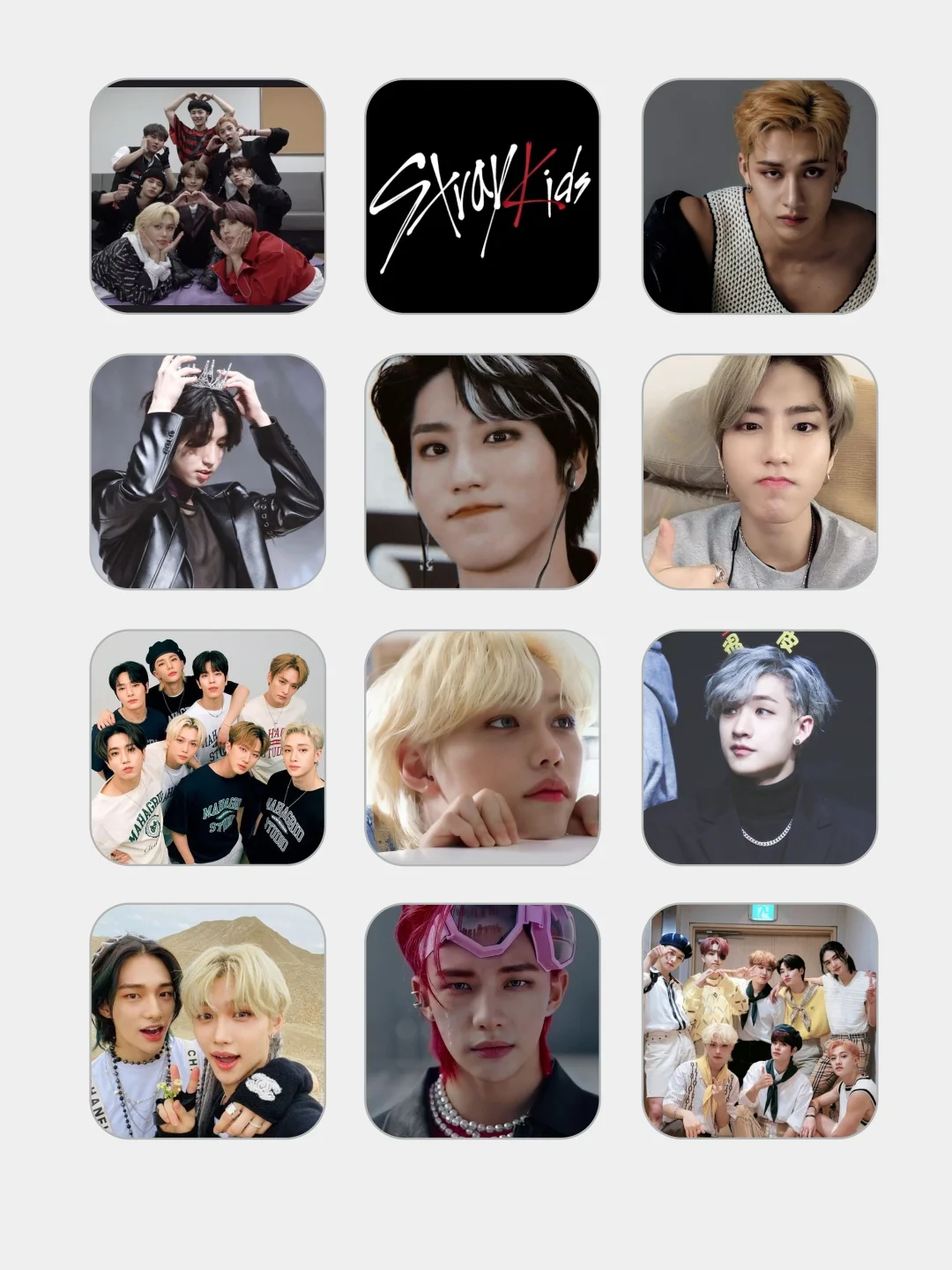 Бордовый 3d стикеры наклейки на телефон Мияги, Макан, Скриптонит, Stray Kids, 12 штук