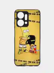 Желтый чехол с рисунком на Honor X7a (Хонор Х7а)