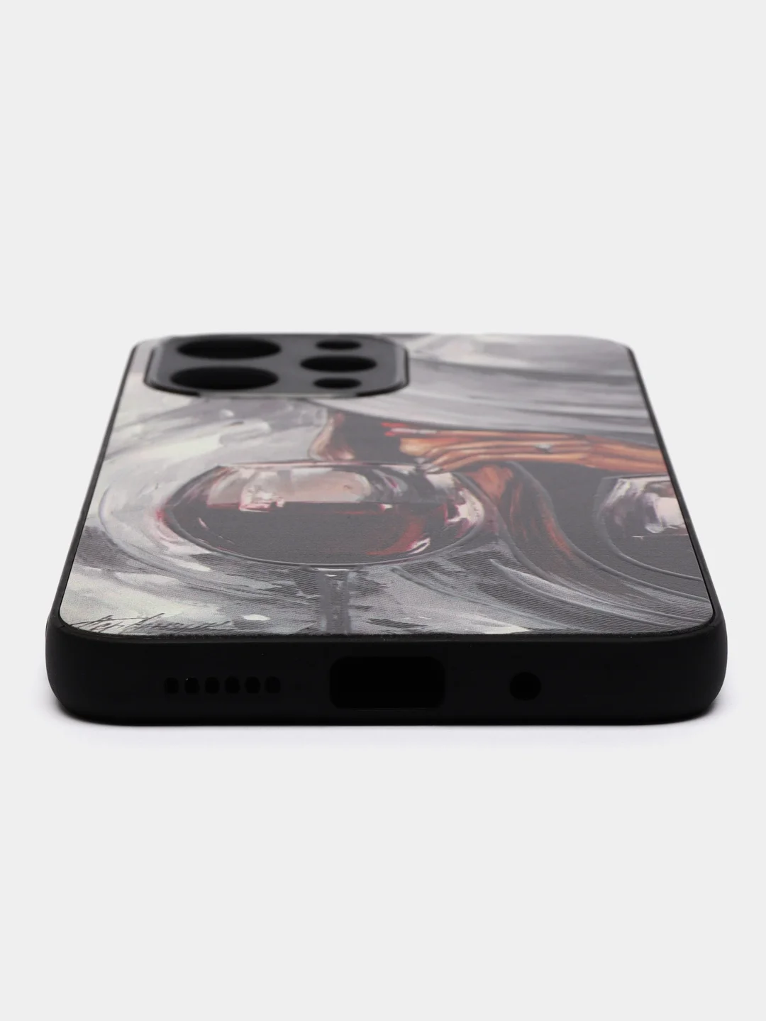Бордовый чехол с рисунком на Xiaomi Redmi 12 (Сяоми Редми 12)