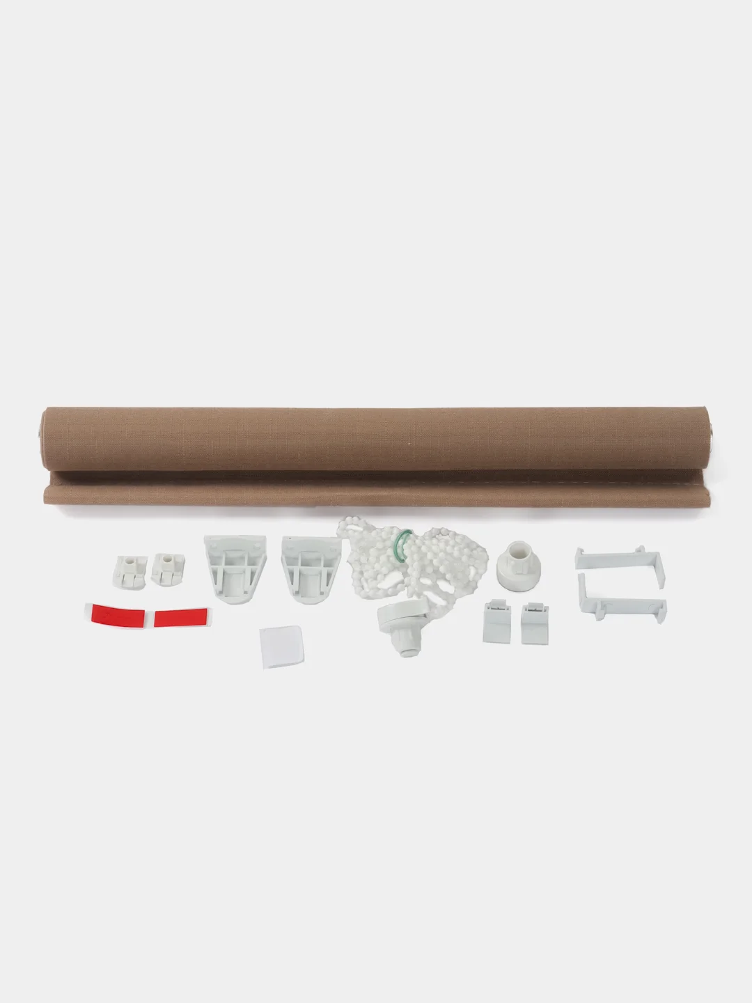 Штора рулонная Brabix, 40*175 см, текстура лён, защита 55-85%, 200 г/м2, темно-бежевый