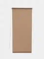 Штора рулонная Brabix, 40*175 см, текстура лён, защита 55-85%, 200 г/м2, темно-бежевый