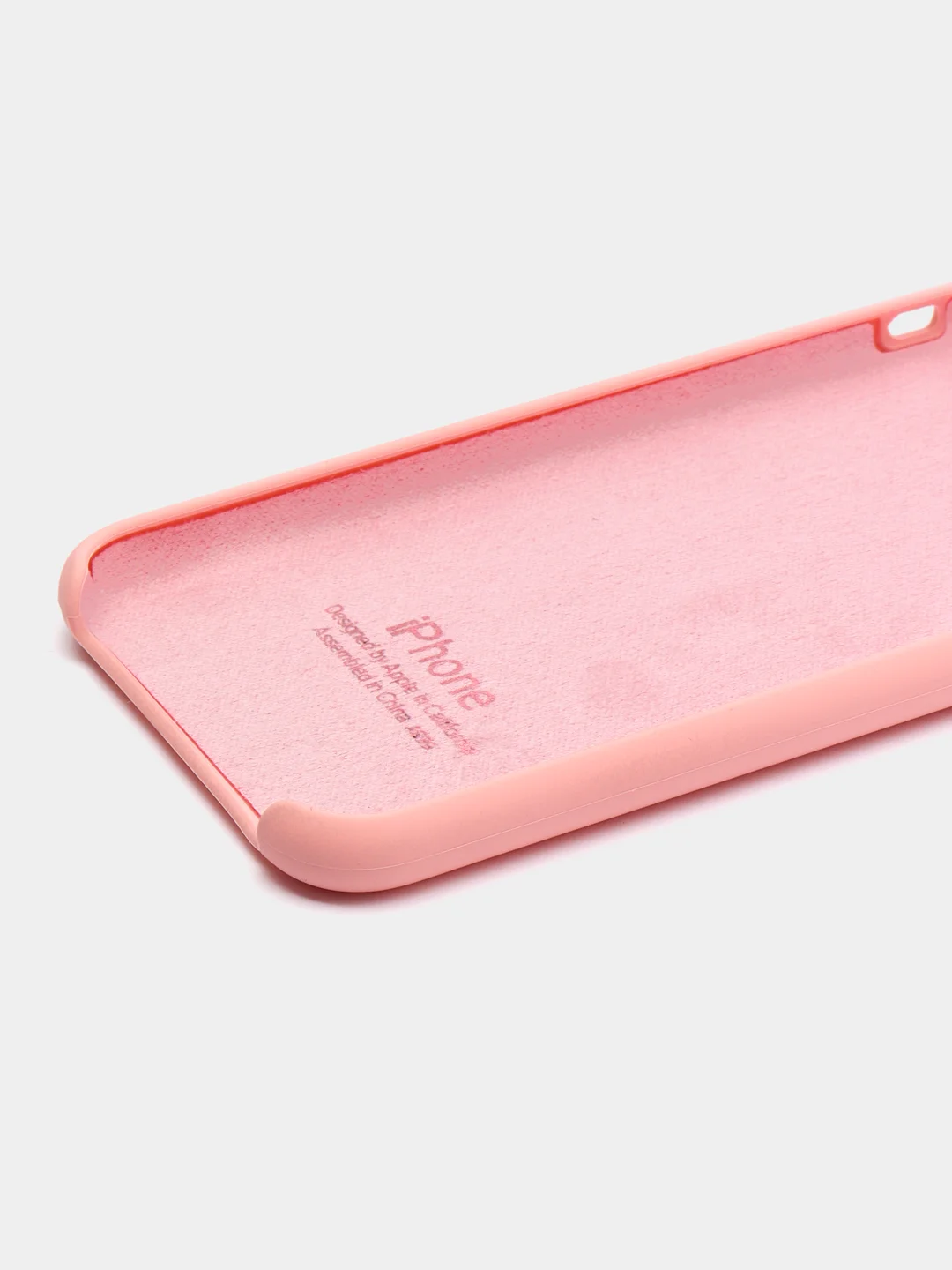 Коралловый чехол Silicone Case для iPhone XR, с открытым низом