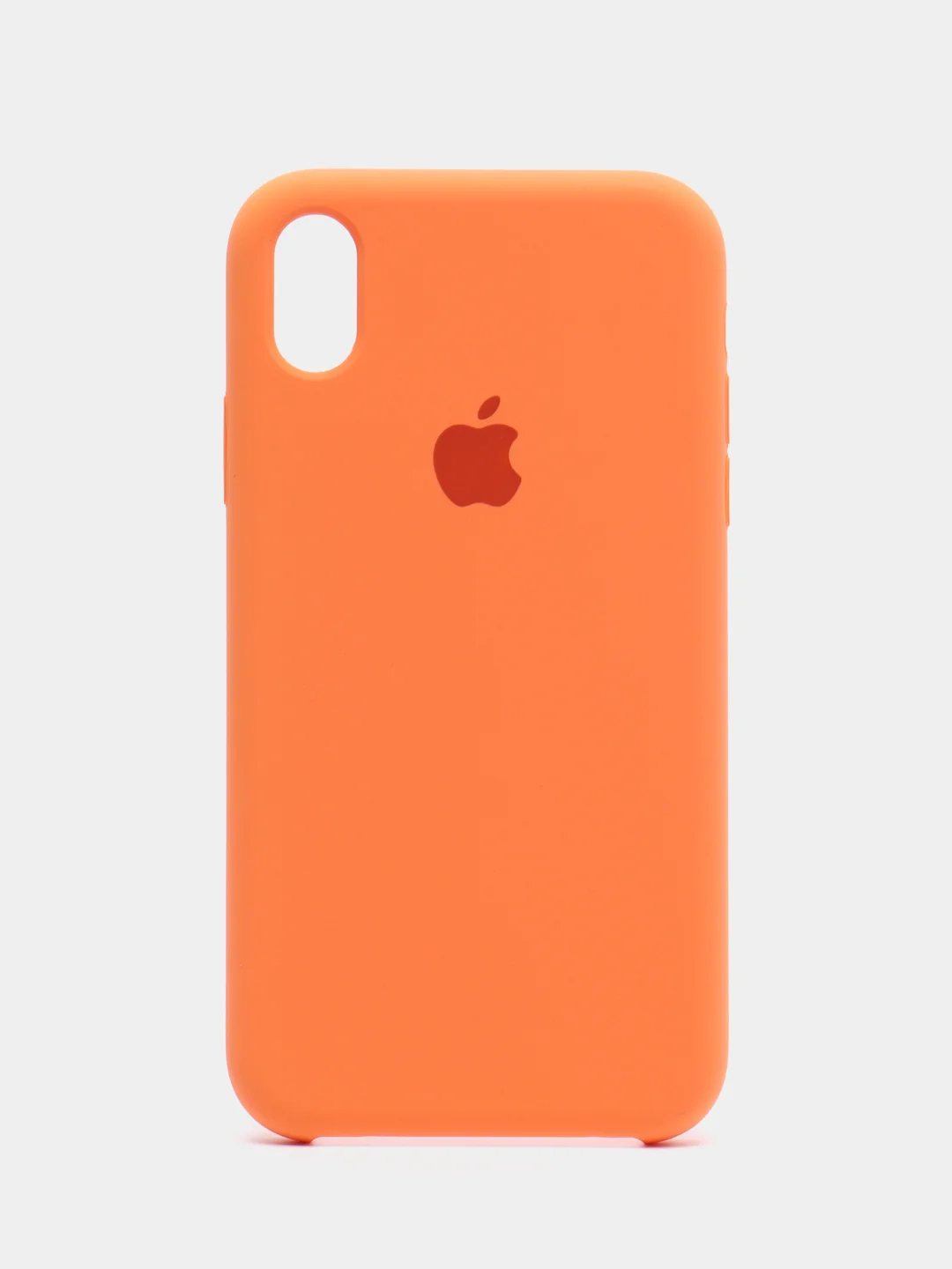 Оранжевый чехол Silicone Case для iPhone XR, с открытым низом