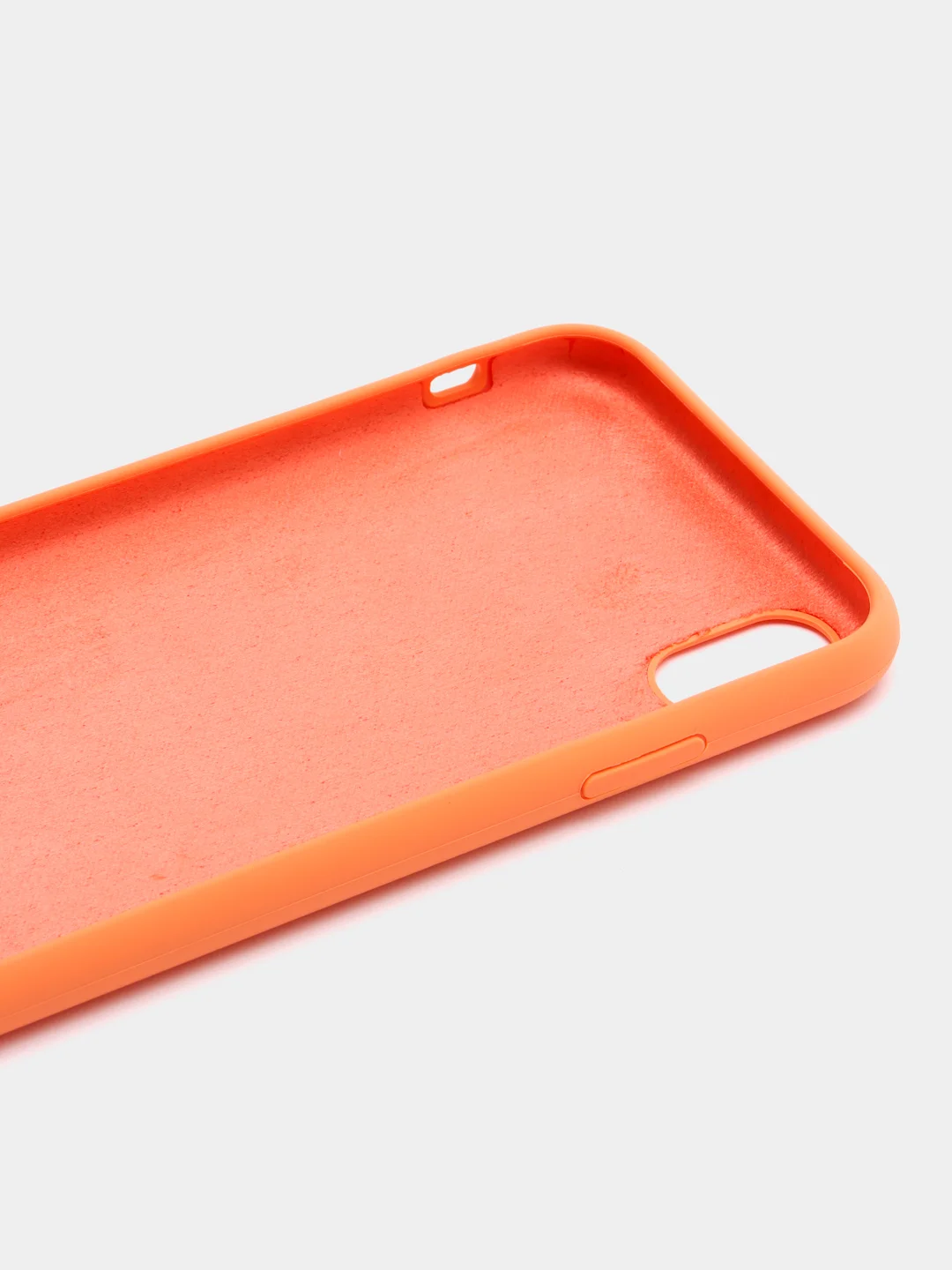 Оранжевый чехол Silicone Case для iPhone XR, с открытым низом