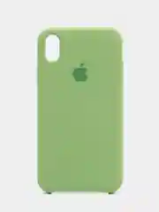 Салатовый чехол Silicone Case для iPhone XR, с открытым низом