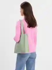 Зеленый сумка женская из экокожи с длинными ручками Shopper, сумка шоппер городская, повседневная