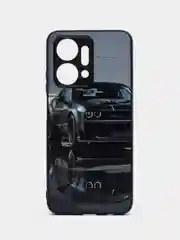 Серый чехол с рисунком на Honor X7a (Хонор Х7а)