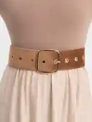 Терракотовый пояс для талии женский, широкий, замша