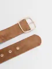 Терракотовый пояс для талии женский, широкий, замша