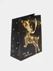 Пакет подарочный новогодний, для подарка Золотая Сказка "Midnight Deer", фольга,  608231