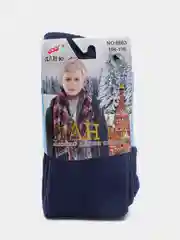 Темно-синий колготки детские, махровые, однотонные