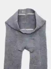 Серебряный колготки детские, махровые, однотонные