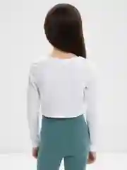 Белый топ с длинным рукавом