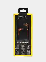 Медный forza наушники вакуумные, с микрофоном, металлик-хамелеон, глубокий бас, 120 см