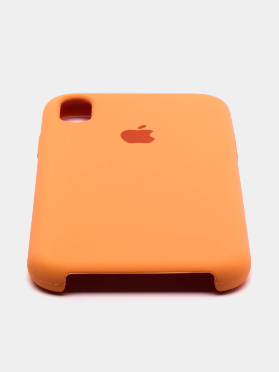 Оранжевый чехол Silicone Case для iPhone XR, с открытым низом