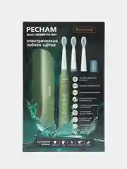 Белый электрическая зубная щетка PECHAM Sonic, 3 насадки, 5 режимов чистки