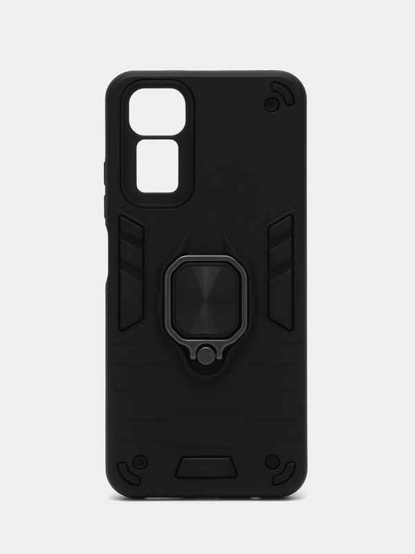 Чехол Redmi Note 12S / Редми Нот 12С противоударный, с металлической подставкой кольцом