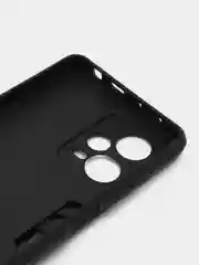 Черный чехол Xiaomi Redmi Note 12 Pro 5G противоударный, с металлической подставкой кольцом