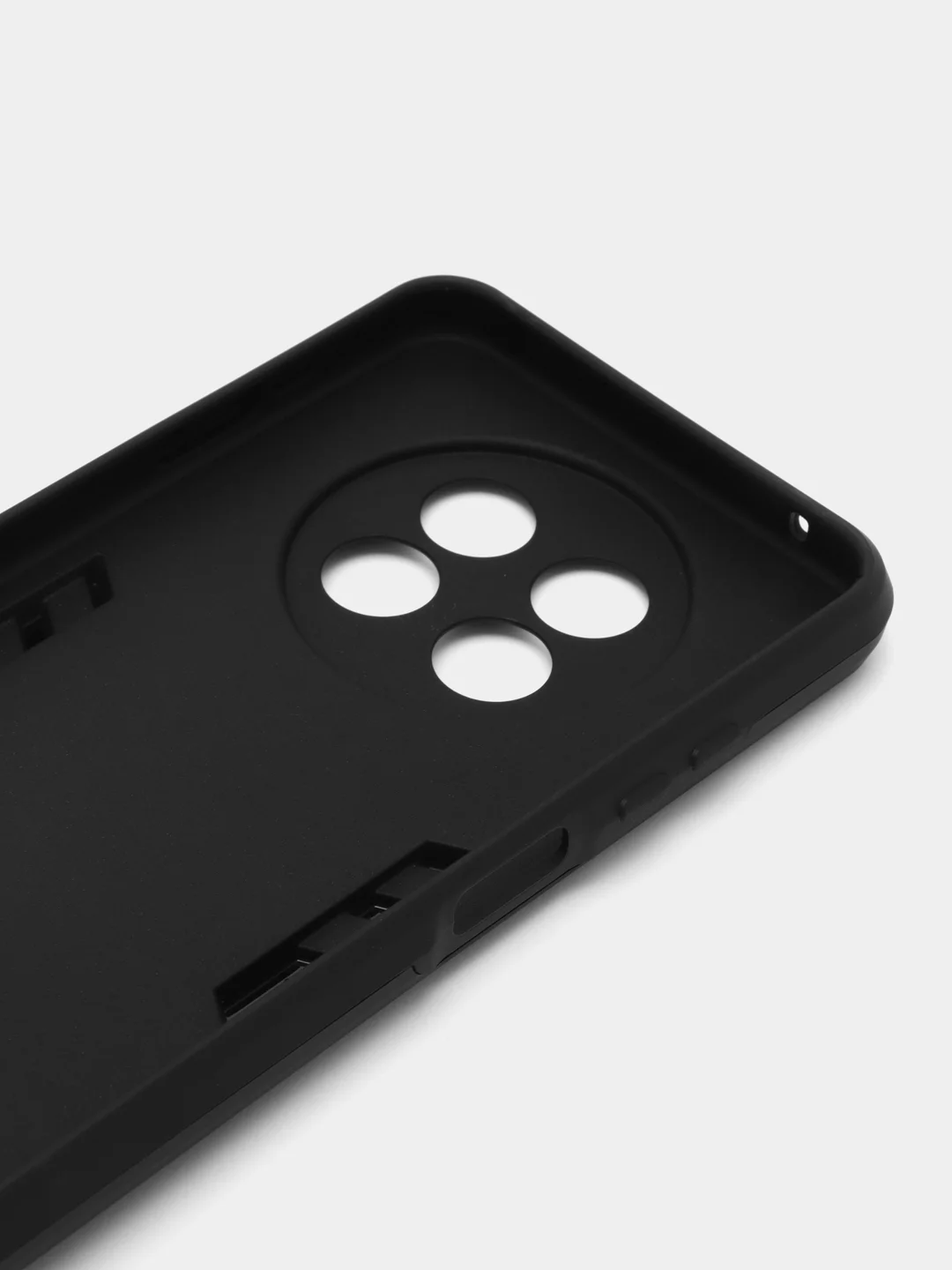 Черный чехол Huawei Nova Y91 / Хуавей Нова У91 противоударный, с металлической подставкой-кольцом