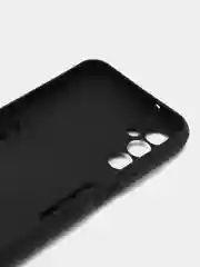 Угольный чехол для Samsung Galaxy A14, противоударный, с металлической подставкой-кольцом