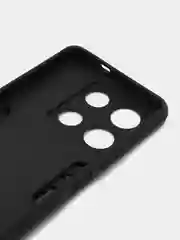 Черный чехол Infinix Note 30 Pro противоударный, с металлической подставкой кольцом