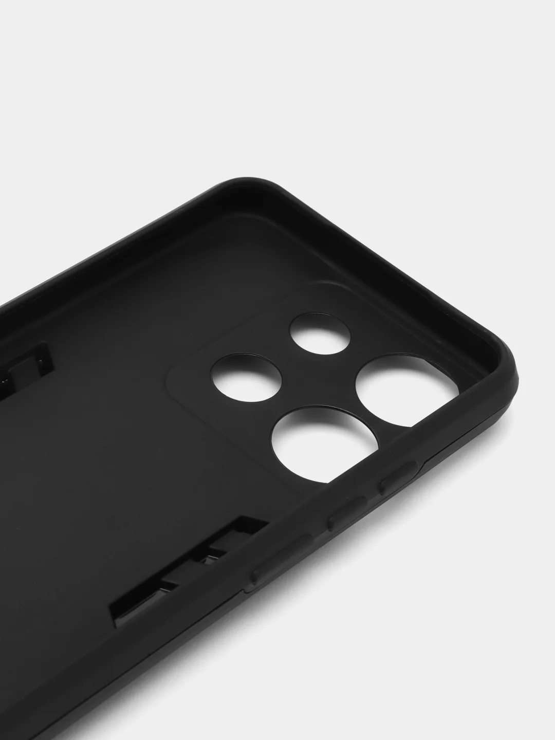 Черный чехол Tecno Spark Go 2023, 7 Pro, Smart 7 противоударный, металлической подставкой-кольцом