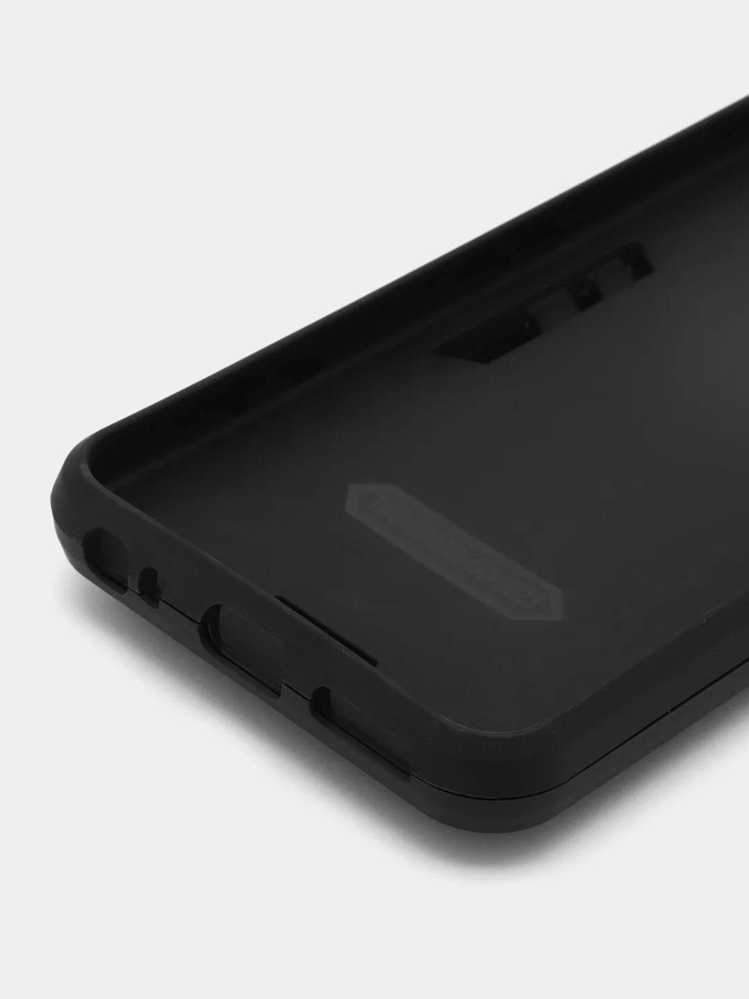 Черный чехол Tecno Spark Go 2023, 7 Pro, Smart 7 противоударный, металлической подставкой-кольцом