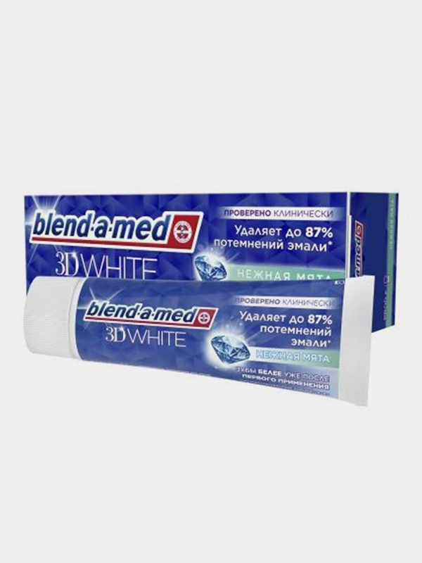 Зубная паста Blend-a-med 3D White Нежная Мята, для безопасного отбеливания, 75 мл
