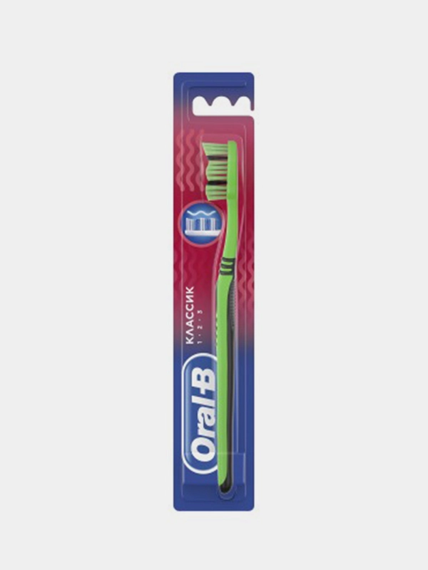 Зубная щетка Oral-B 1-2-3 Классик, 40 Medium, 1 штука