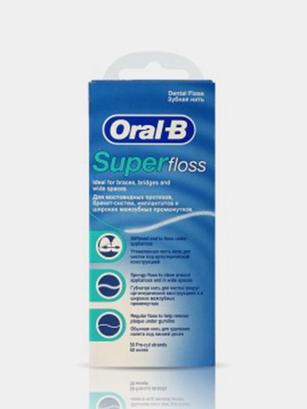 Зубная нить Oral-B Super Floss, 50 нитей
