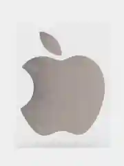 Золотой металлическая наклейка-стикер "Яблоко iPhone" на телефон