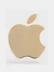 Золотой металлическая наклейка-стикер "Яблоко iPhone" на телефон